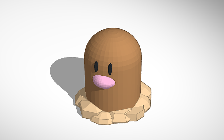 3D design Diglett - Tinkercad