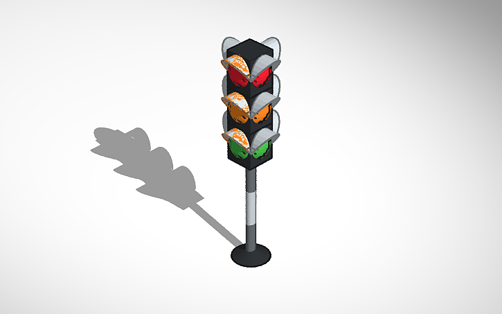 3D design Traffic Light - Tinkercad