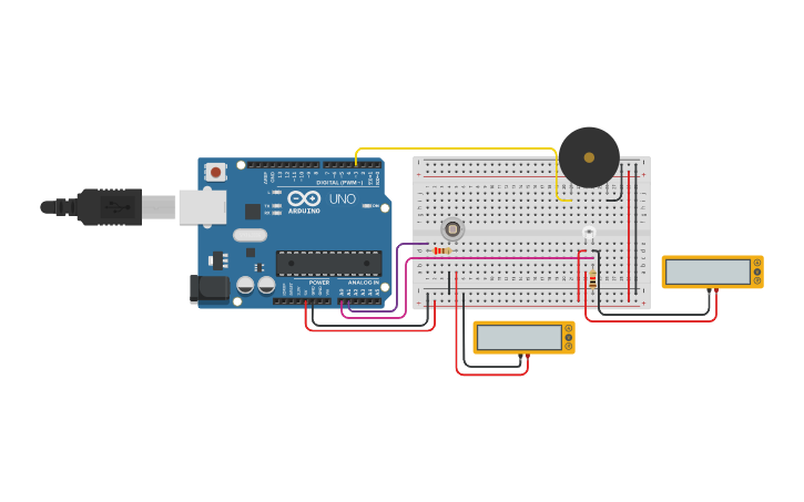 Circuit design Fotodiodo y fototransistor - Tinkercad