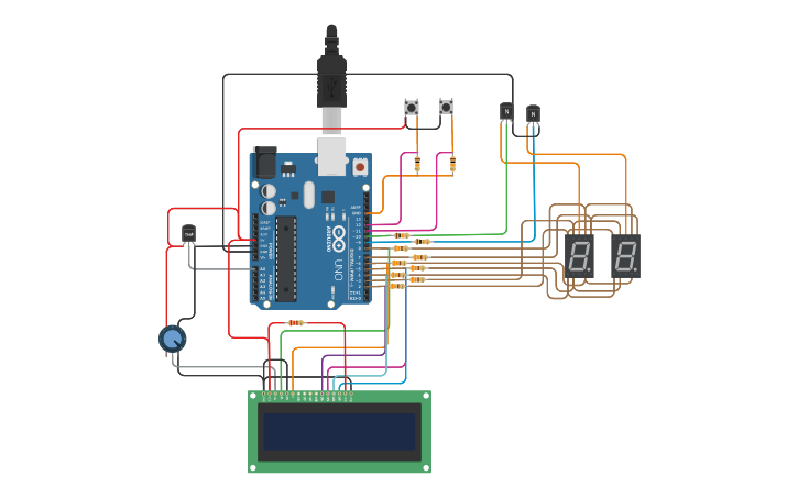 Circuit design Tp Lab act 1 | Tinkercad