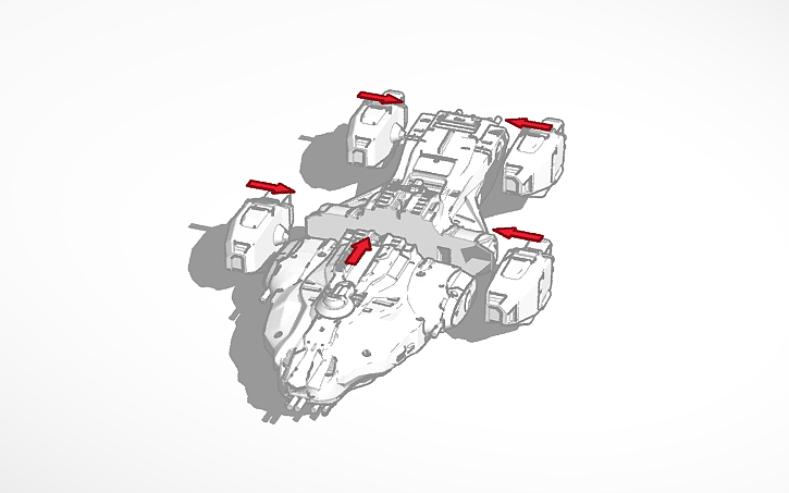 3D design Dark Matter Raza Separated - Tinkercad