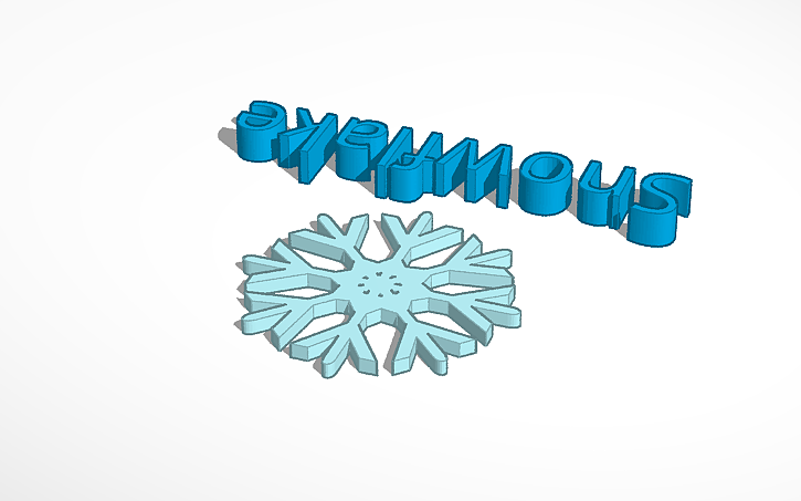 3D design Snowflake - Tinkercad