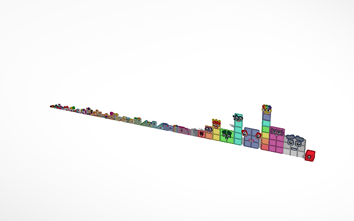 Numberblocks Rigs 3D design Numberblocks with faces and limbs - Tinkercad