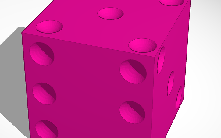 3D design Dice Tinkercad - Tinkercad