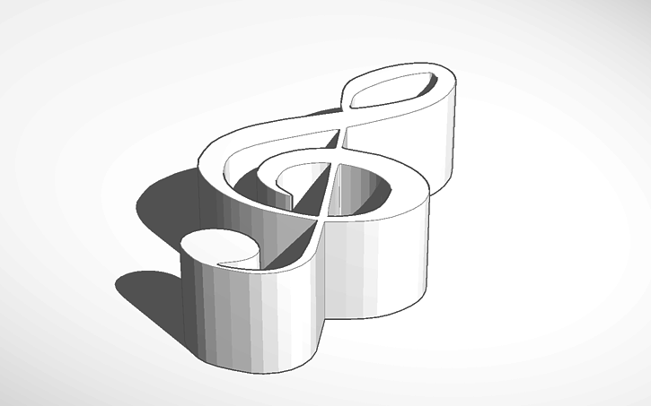 Treble Clef Tinkercad