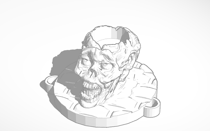 3d Design Zombie Head Bird Feeder Tinkercad