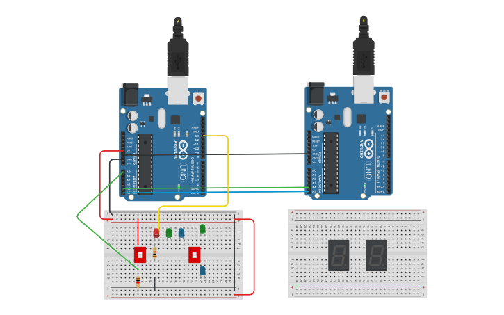 Circuit design Master-Slave - Tinkercad