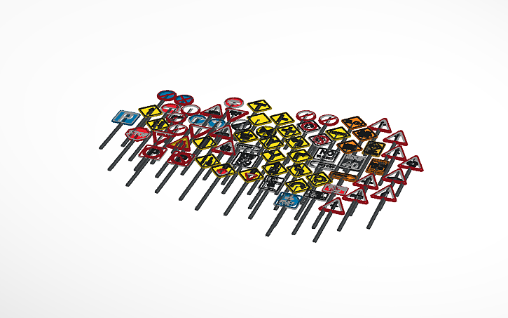 3D design Road signs - Tinkercad