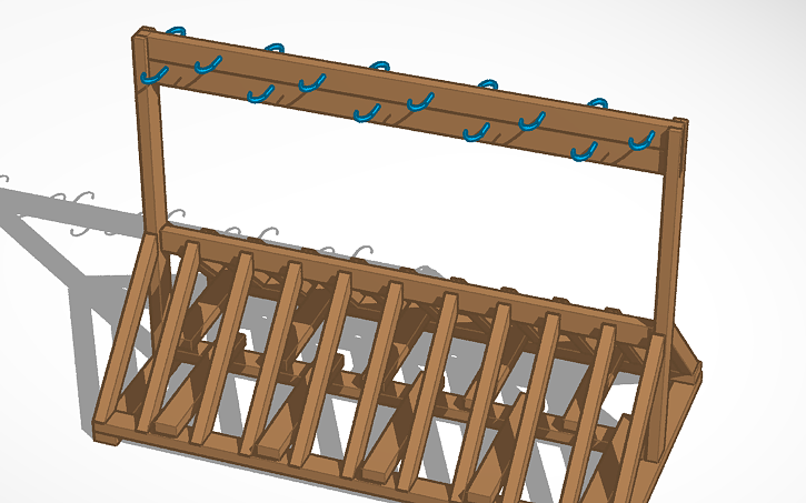 3D design copyright Bike rack for d.tech V2 | Tinkercad