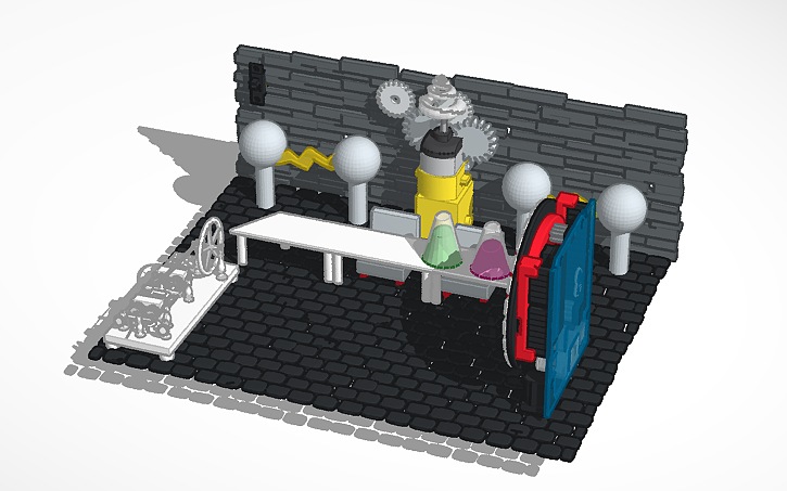 Thinkercad Science 3D design Mad Science Lab - Tinkercad