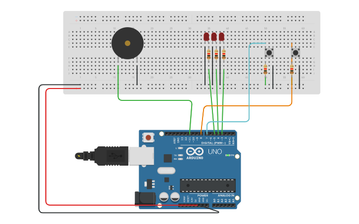 Circuit design test tp1 - Tinkercad