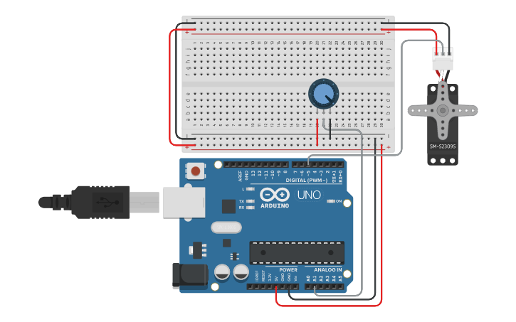Circuit design Servomotore con Arduino | Tinkercad
