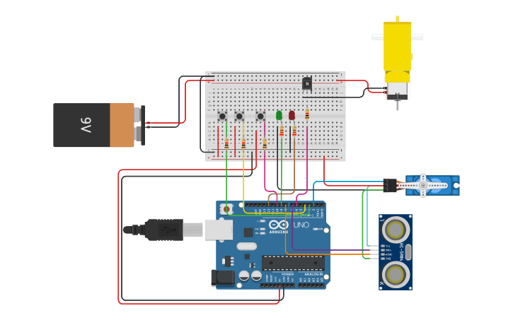 Circuit design Cinta transportadora - Tinkercad