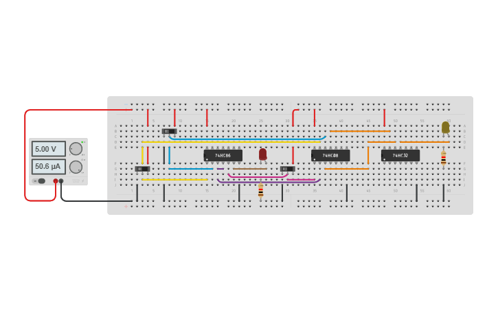 Circuit design EXP 4: FULL ADDER ( BASIC GATES ) | Tinkercad