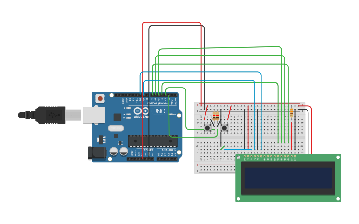 Circuit design new Arduino Stopwatch - Tinkercad