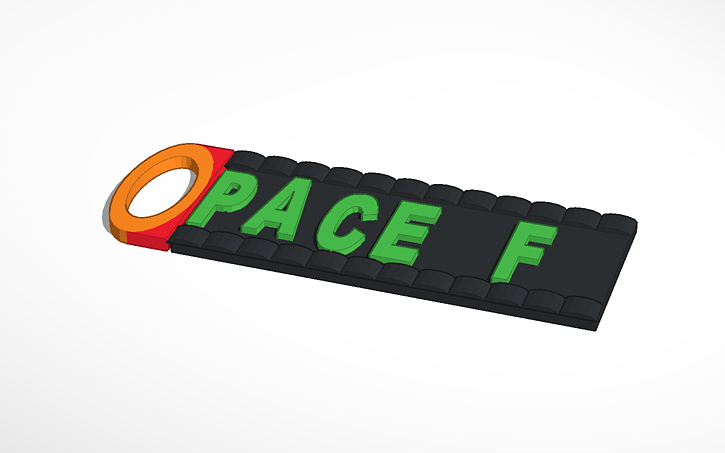 3D design Pace Keychain | Tinkercad
