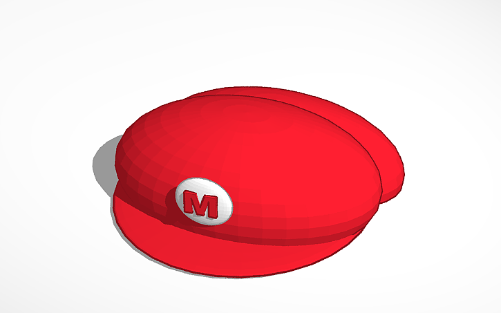 Mario Cap Vector 3D design Mario cap - Tinkercad