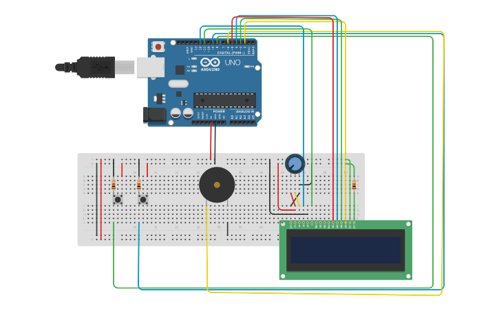 Circuit design projeto potenciometro | Tinkercad