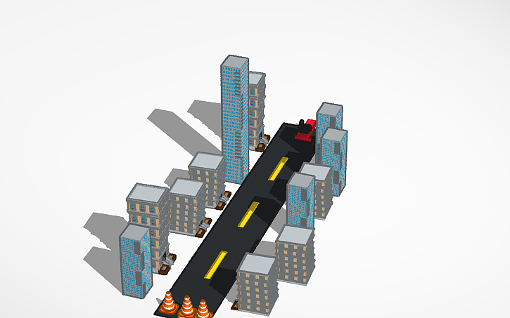 3D design Get through the city LEVEL 1 - Tinkercad