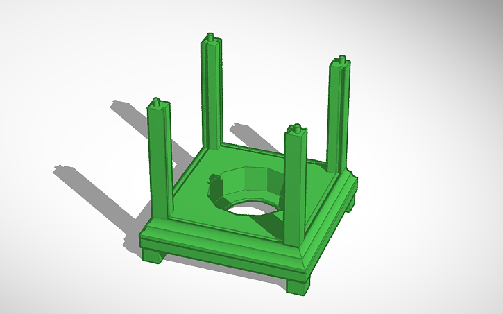 3D design Small Litho box bottom (frame) 100x100 - Tinkercad