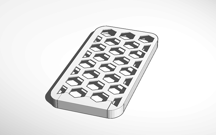 3D design iPhone Hex Case Model - Tinkercad