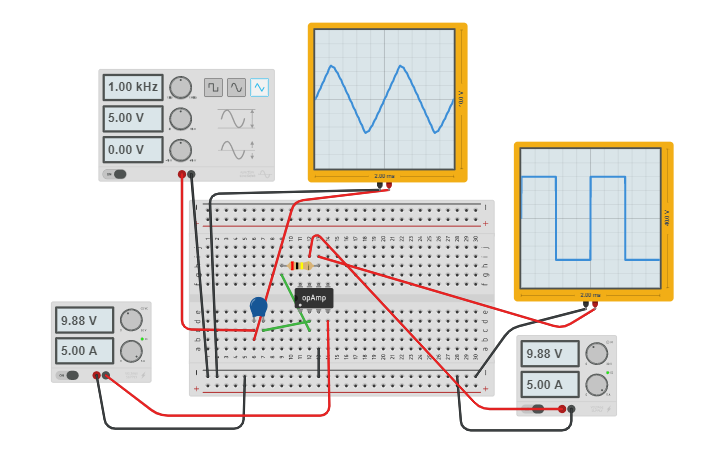 Circuit design aec exp 8 differentiator | Tinkercad