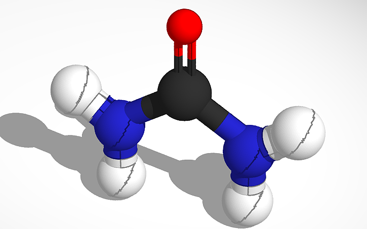 3D design Urea Molecule | Tinkercad