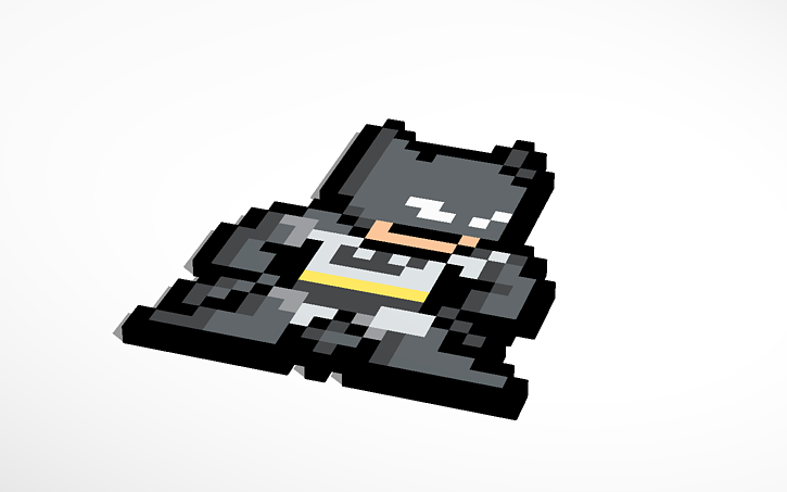32 Bit Batman 3D design 8-Bit Batman - Tinkercad