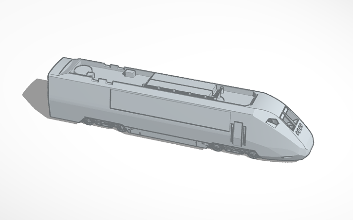 3D design Acela Locomotive Train - Tinkercad