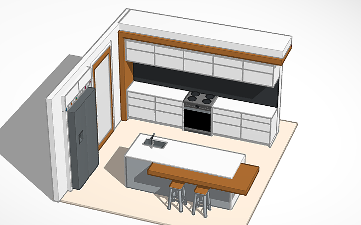 Modern Tinker 3D design Modern Kitchen - Tinkercad