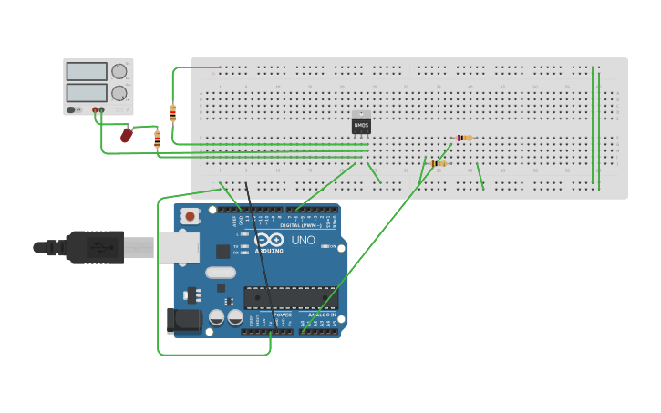Circuit design Thermistor - Tinkercad