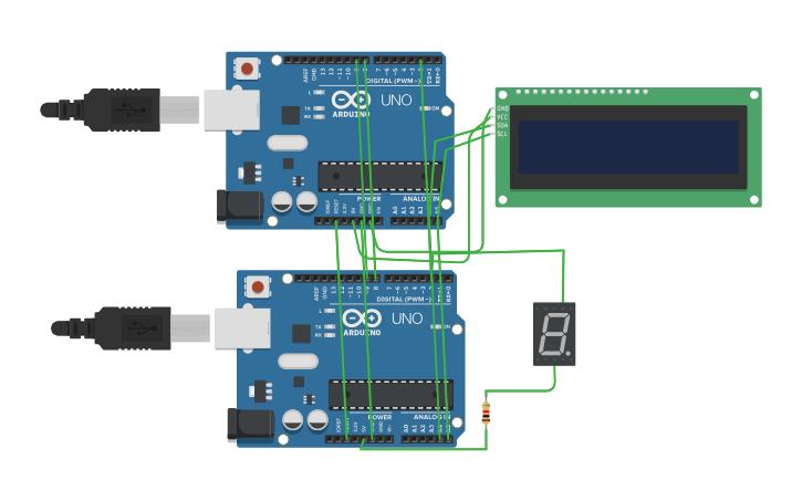 Circuit design i2c - Tinkercad