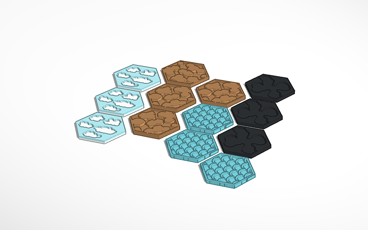 Beasts Of The Gray Barrens Tile Set Pocket Tactics Tinkercad