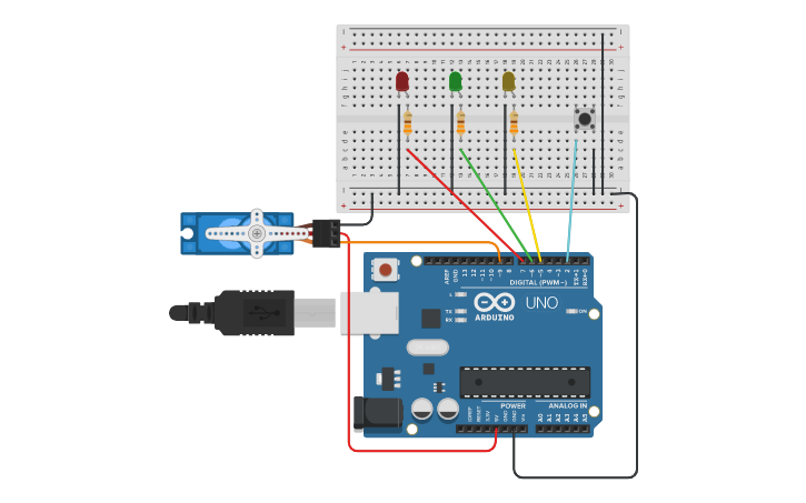 Circuit design String Communication - Tinkercad