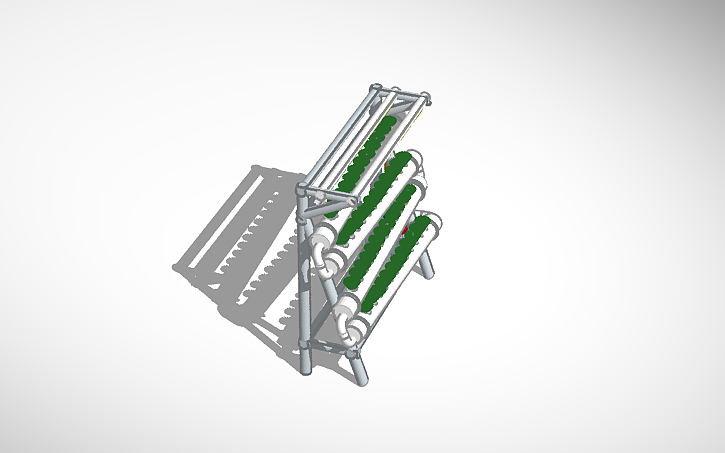 3D design hydroponics nft rack - Tinkercad