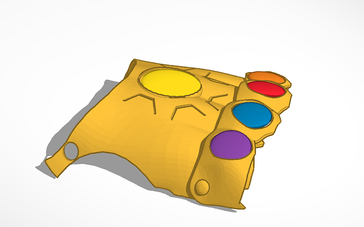 3D design infinity gauntlet part 2 | Tinkercad