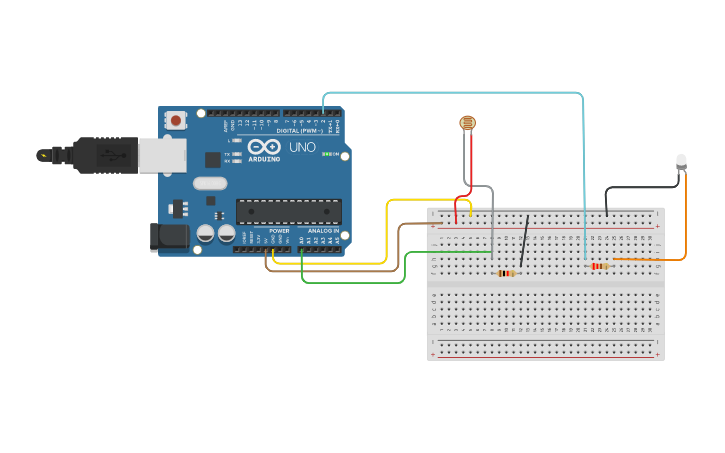 Circuit design Arias Alumbrado público - Tinkercad
