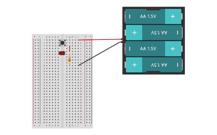 Circuit design ADDING A BUTTON TO A CIRCUIT | Tinkercad
