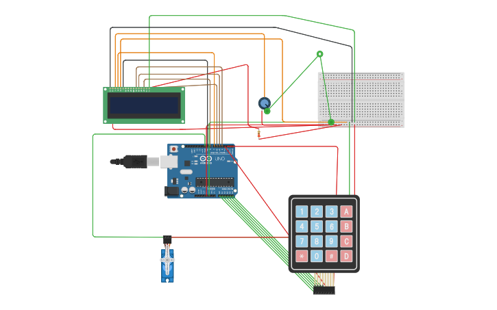 Circuit design Keyless - Tinkercad