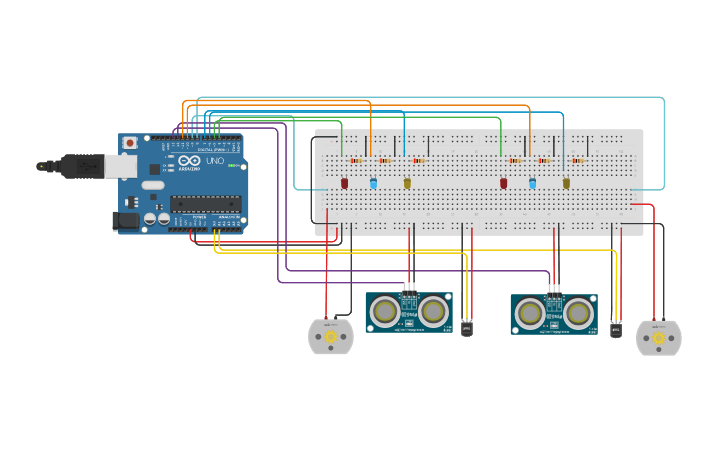 Circuit design Copy of Water Level Monitoring System - Tinkercad