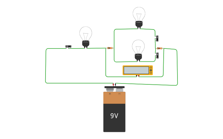 Circuit design მიმდევრობითი და პარალელური შეერთება - Tinkercad