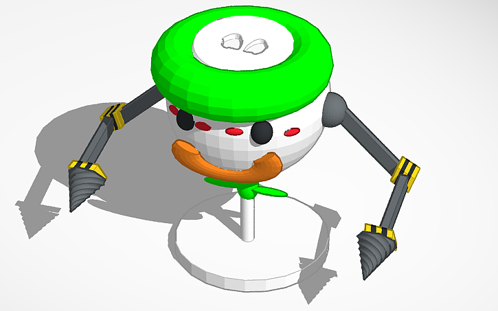 3D design Drill Koopa clown car - Tinkercad