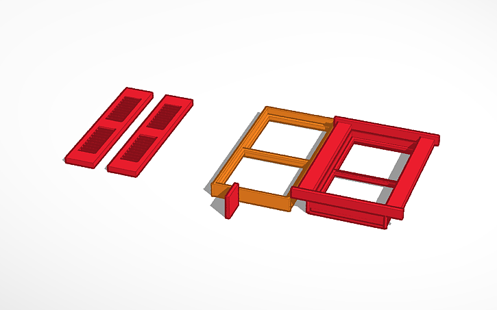 3D design dollhouse Window Insert - Tinkercad