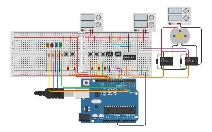 Circuit design Código Final Portón Gabriel-Kimberly | Tinkercad