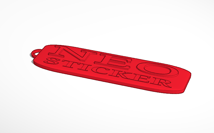3D design NEO Sticker Key Chain | Tinkercad