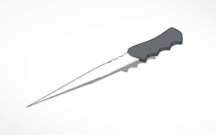 3D design combat knife - Tinkercad