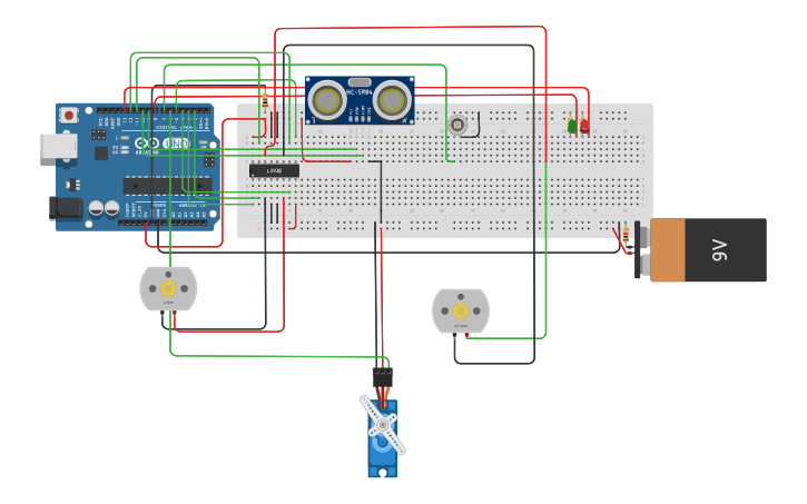 Circuit design Cinta transbordadora | Tinkercad