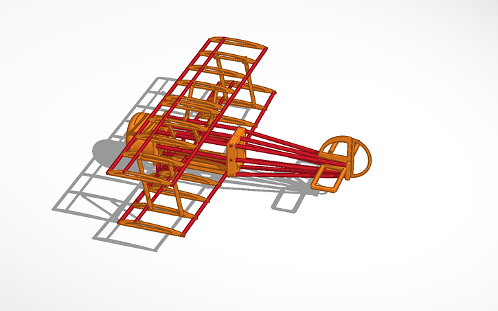 3D design Biplane - Tinkercad