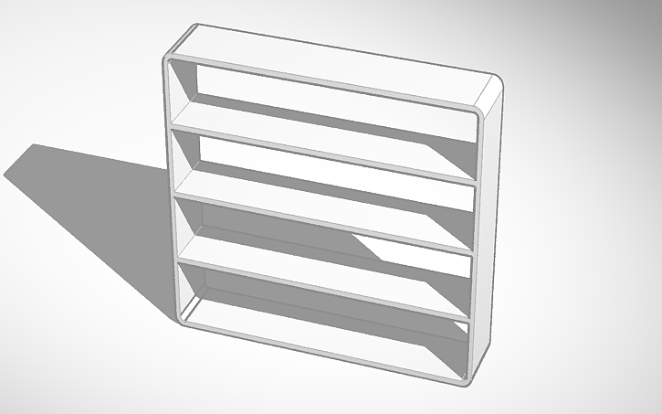 3D design Futuristic Book Shelf - 5ft wide x 1ft deep x 4ft tall ...