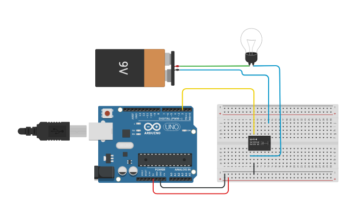 Circuit design Relé | Tinkercad